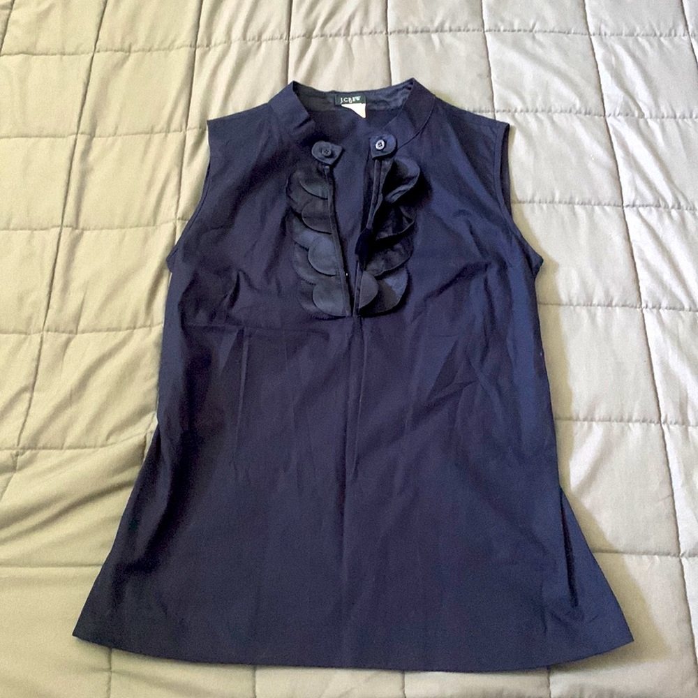 Navy sleeveless J.crew top